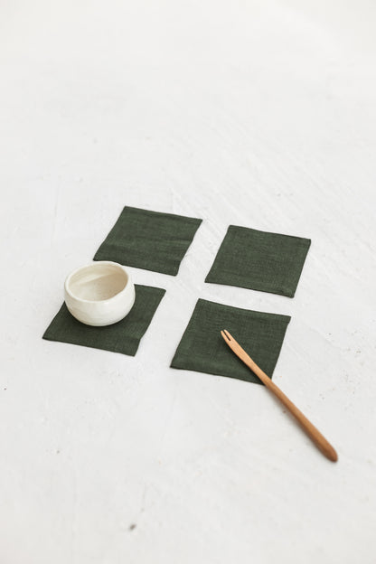 linen coasters set