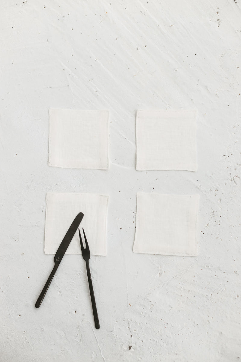 linen coasters set
