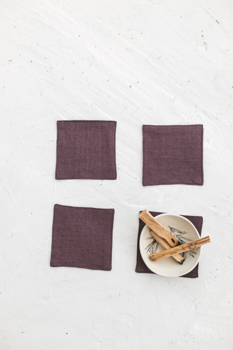 linen coasters set