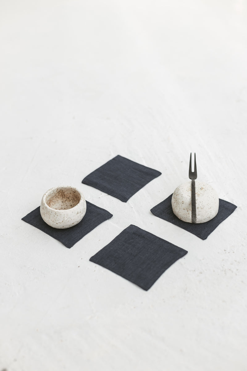 linen coasters set