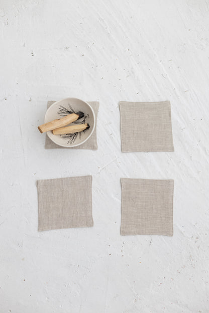 linen coasters set