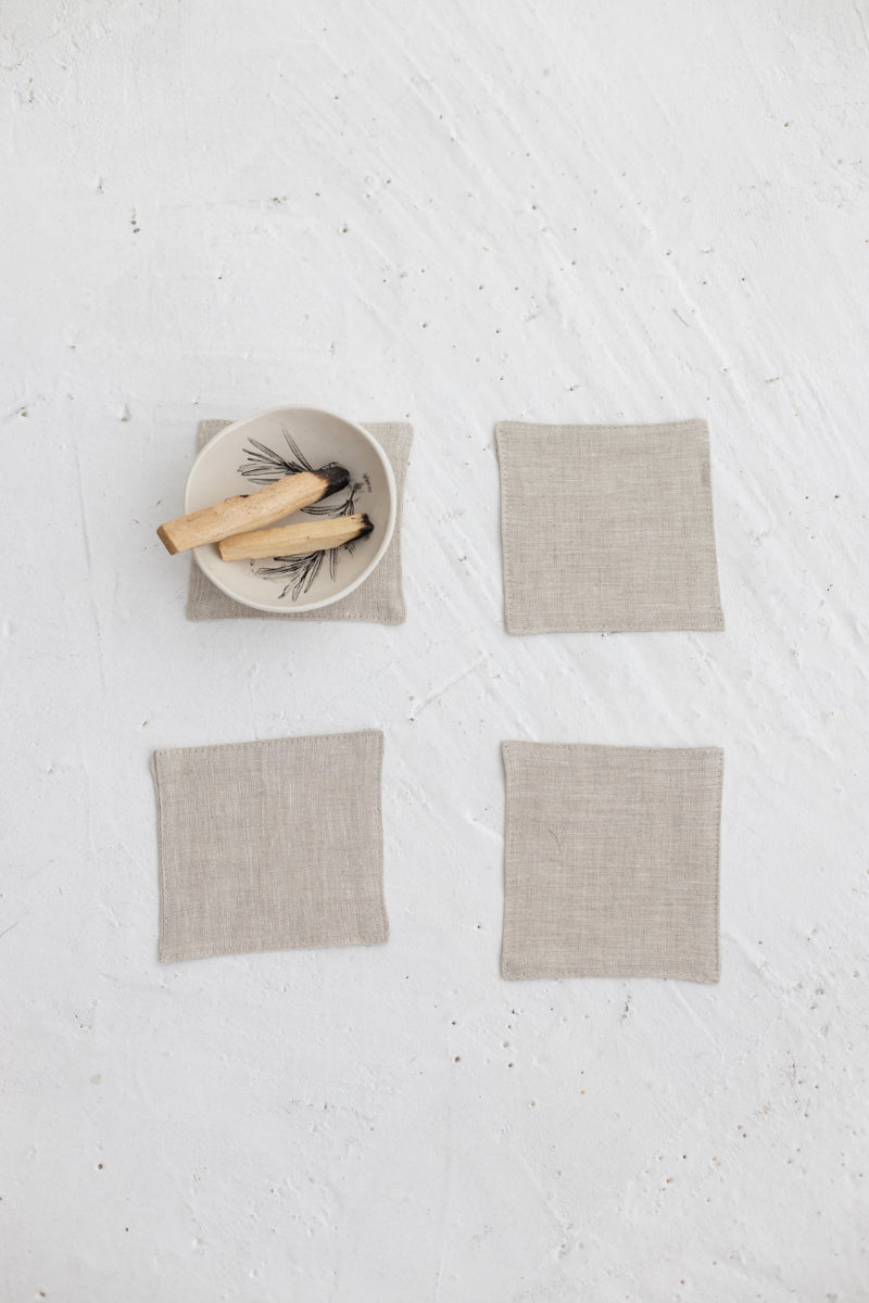 linen coasters set