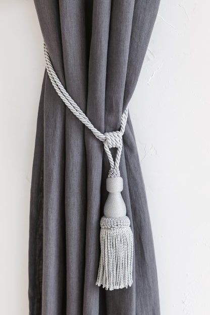 linen tassel tie back