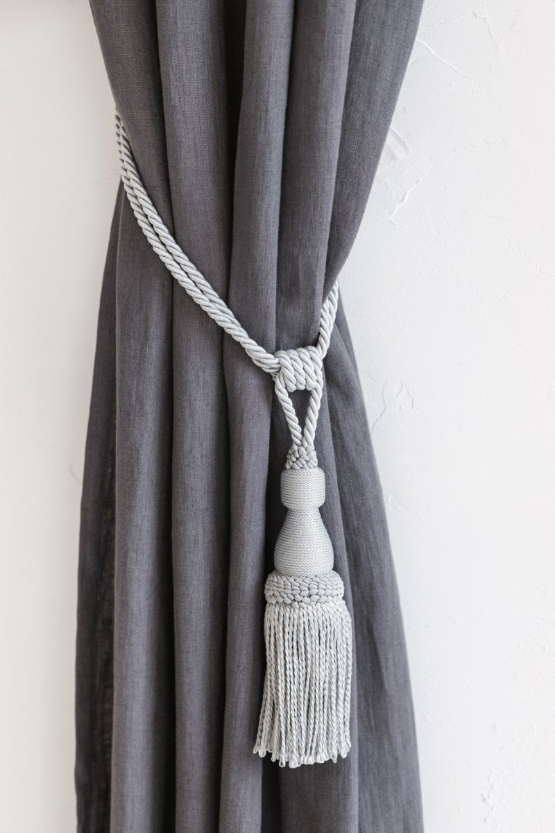 linen tassel tie back