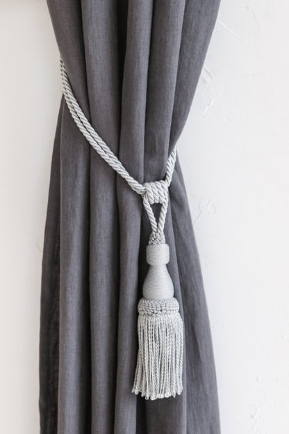 linen tassel tie back