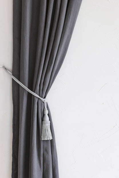 linen tassel tie back