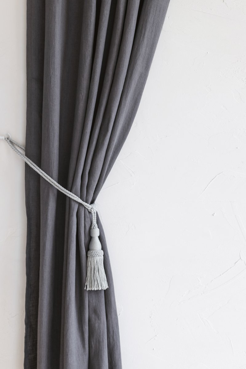linen tassel tie back