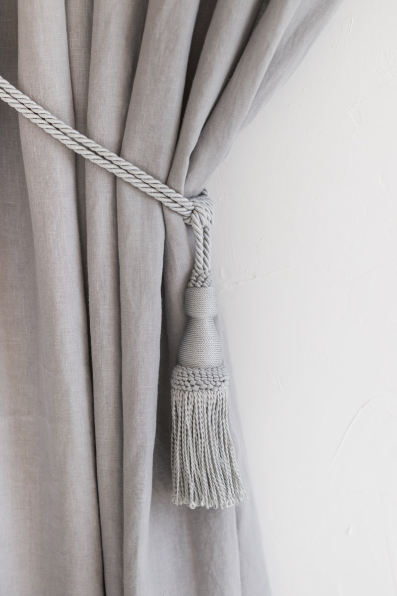 linen tassel tie back