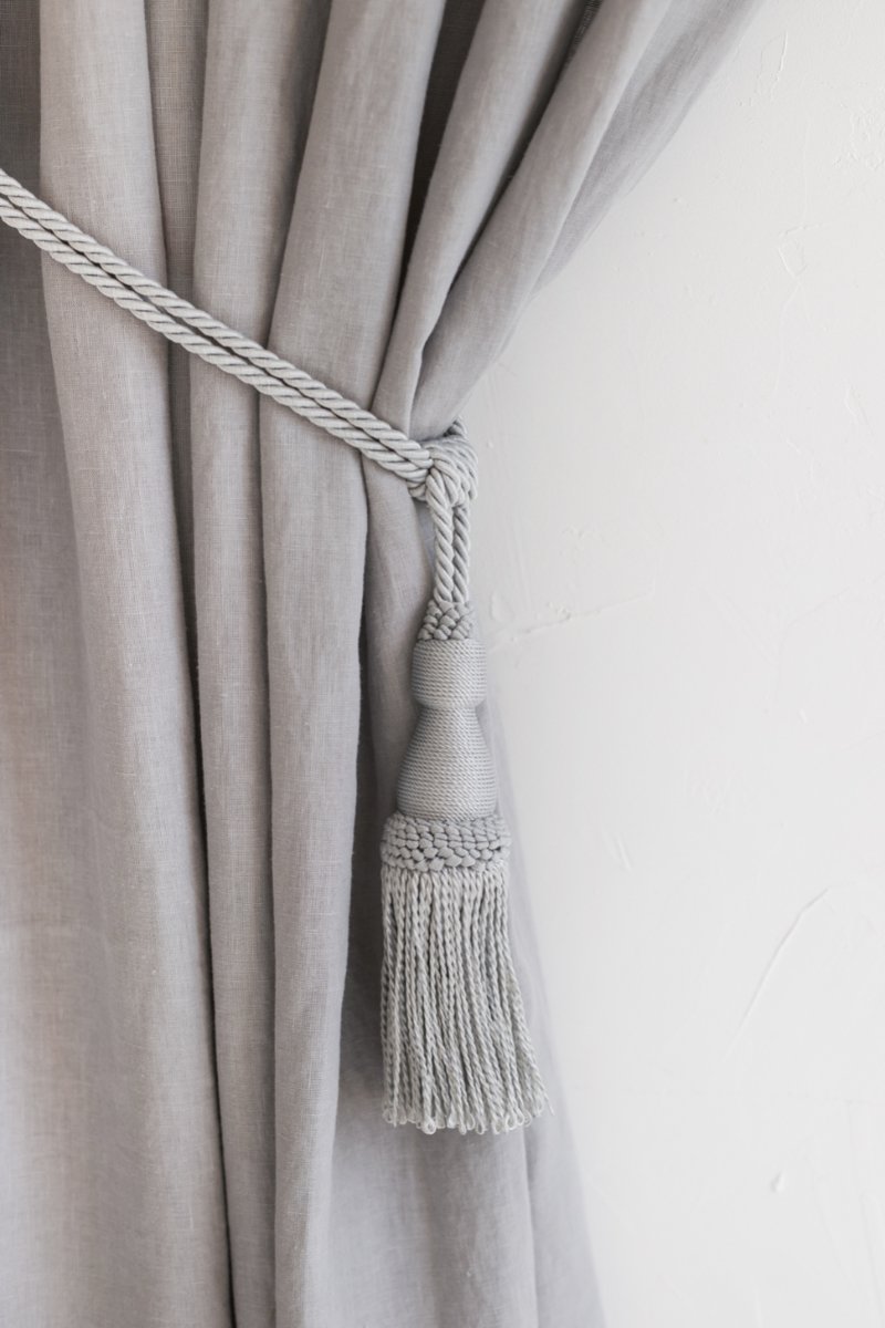 linen tassel tie back