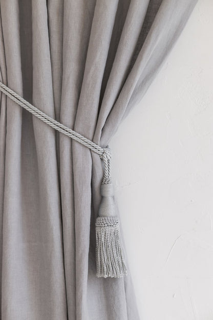 linen tassel tie back