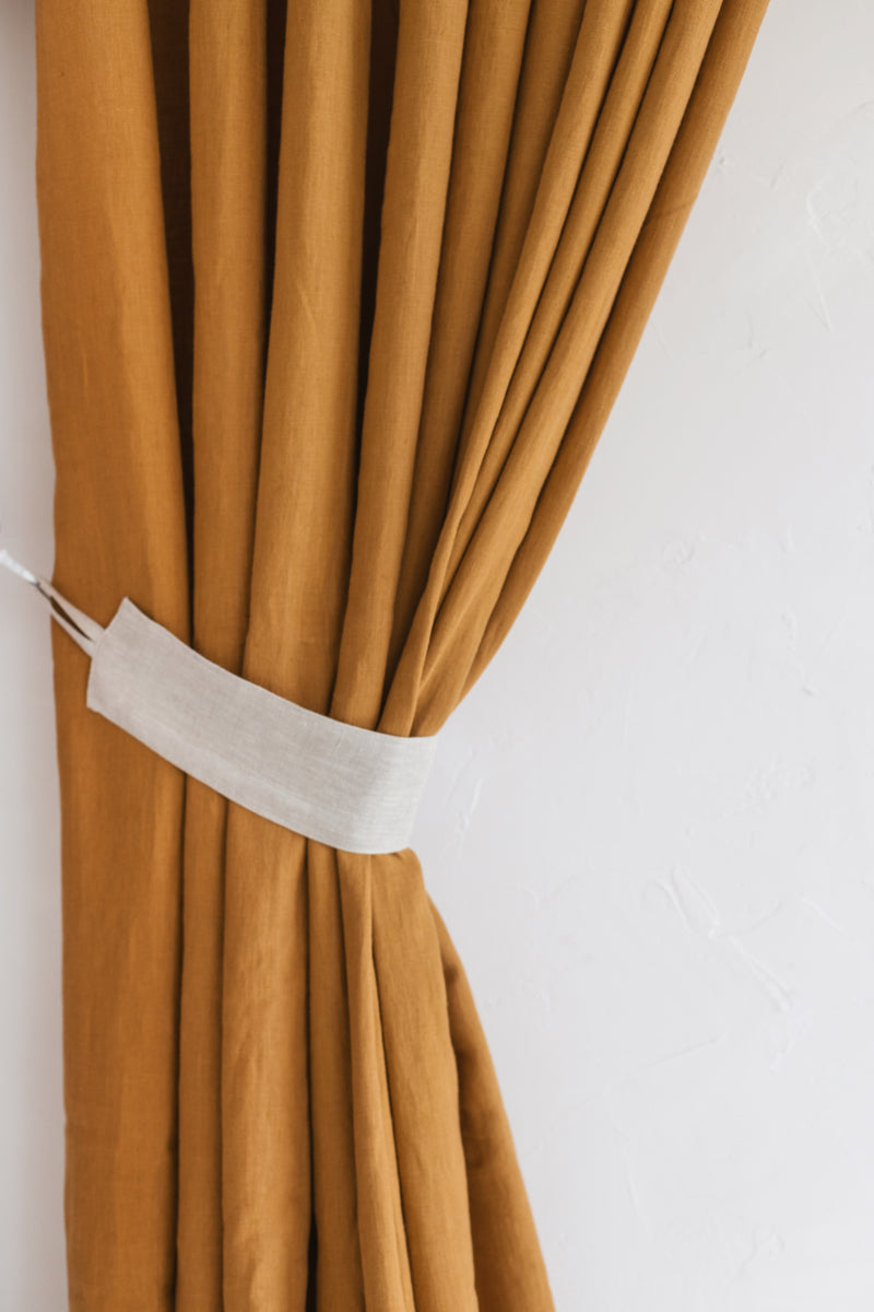 linen tie back