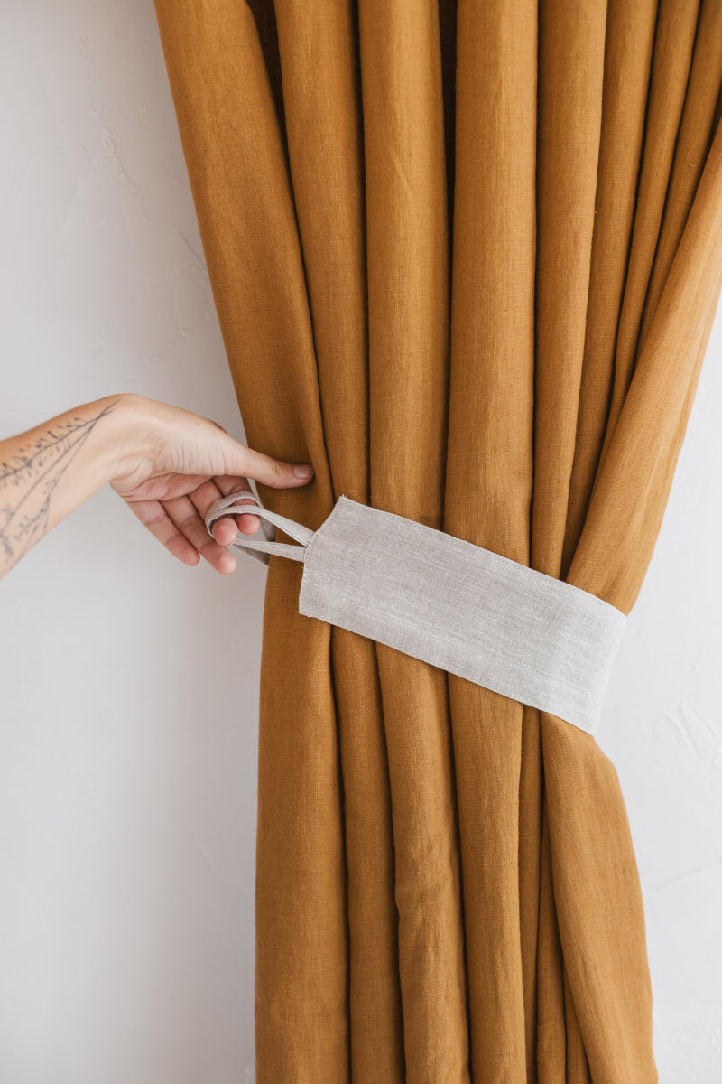 linen tie back