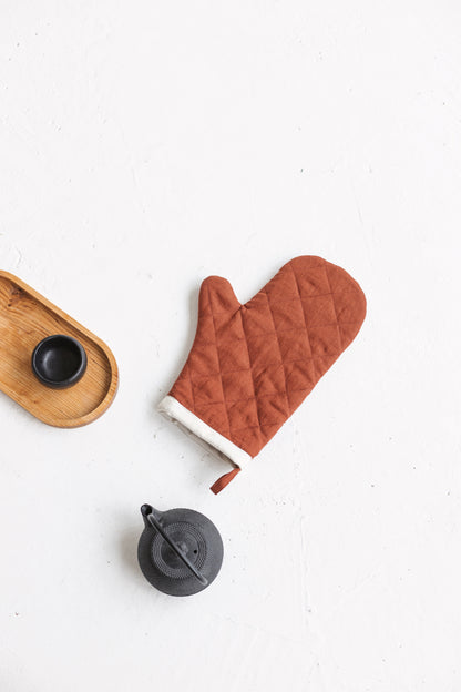linen oven mitt