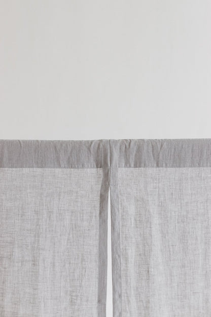 Cloud grey Linen Japanese Noren Curtain