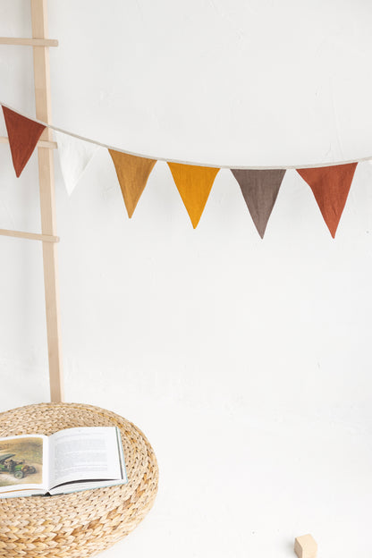 linen flag bunting