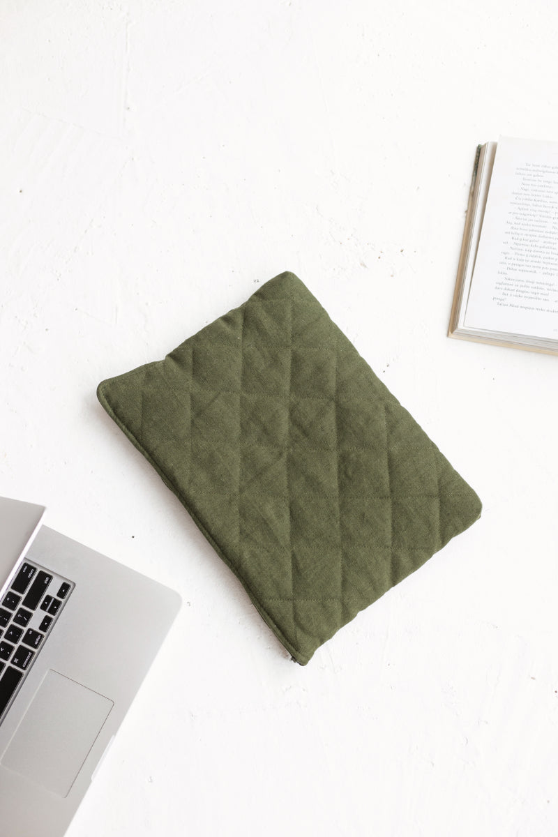 linen laptop case