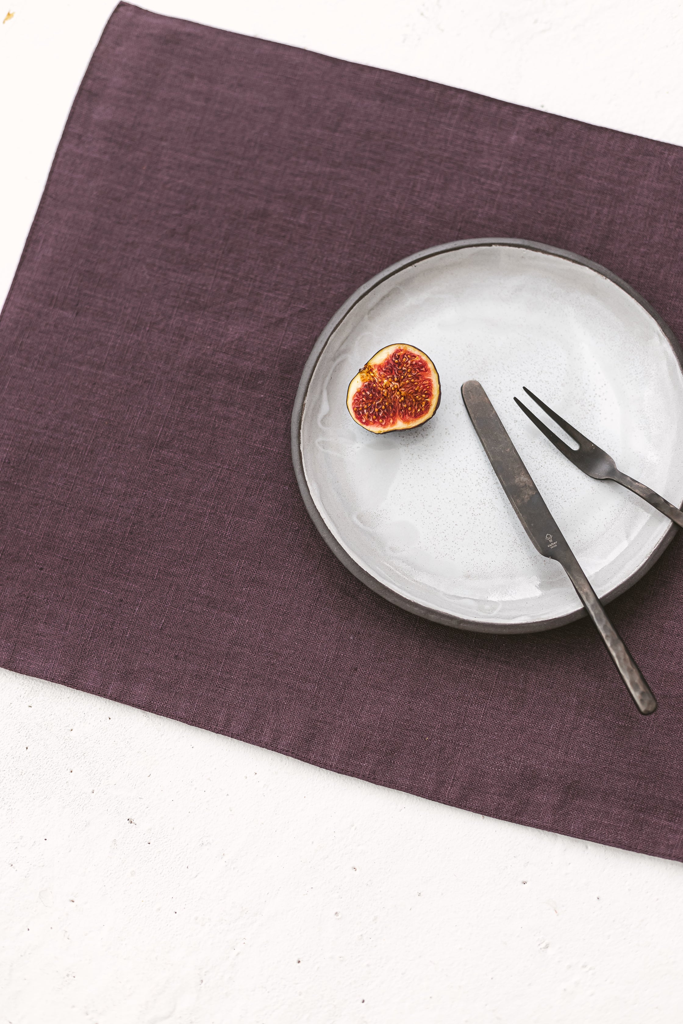 Plum Linen Placemats Set Of 2