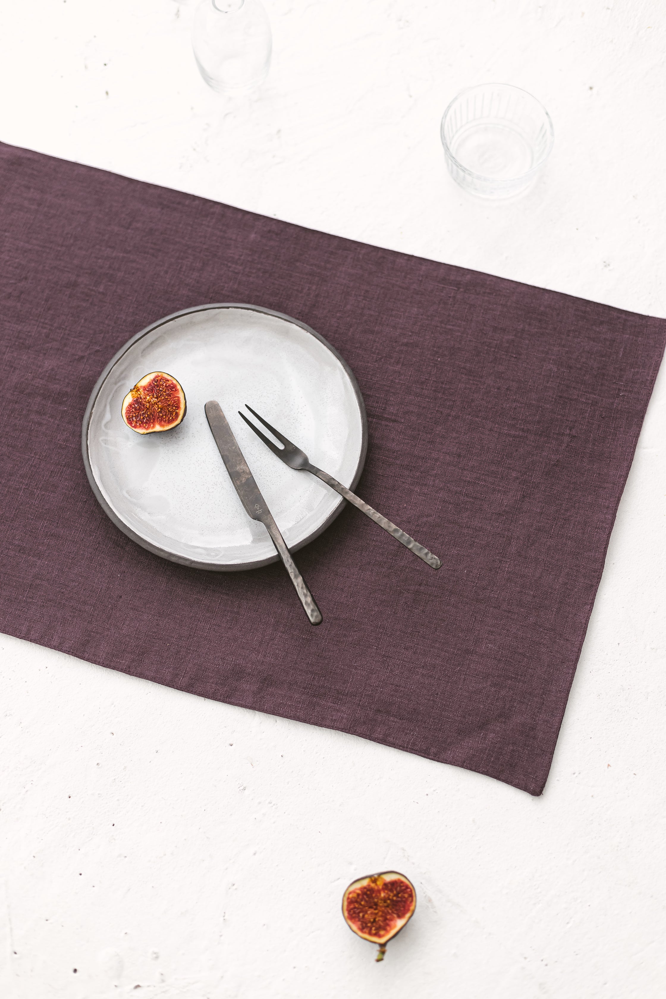 Plum Linen Placemats Set Of 2