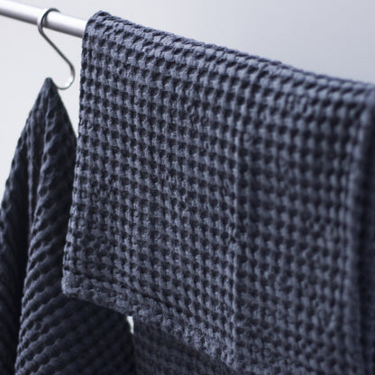 White Linen Waffle Bath Towel