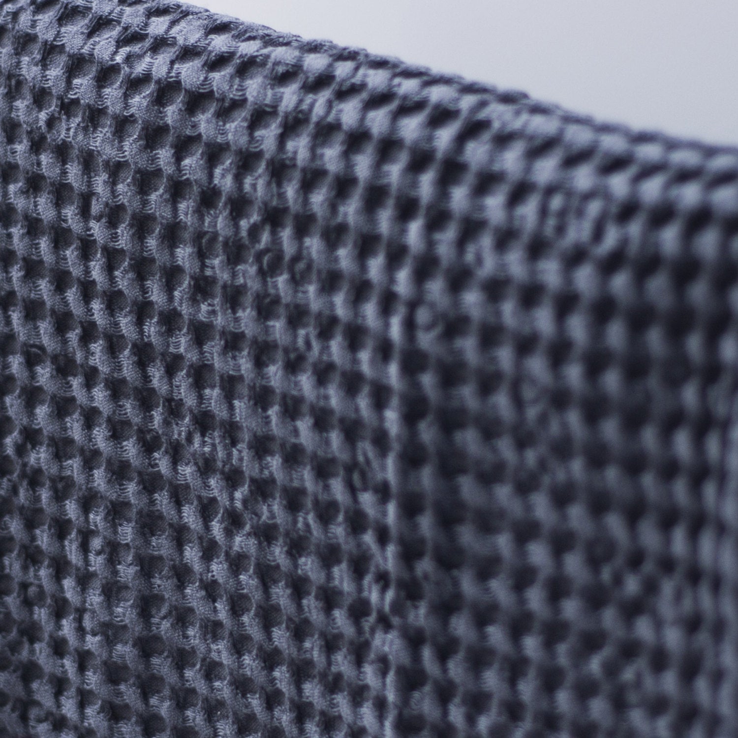 Gray Linen Waffle Bath Towel