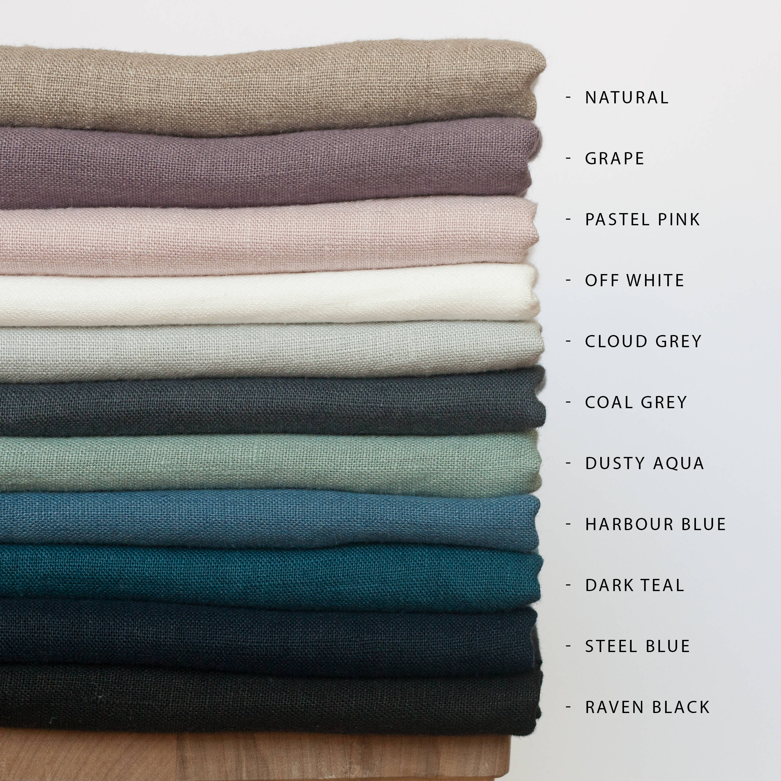 Ice Blue Linen Apron