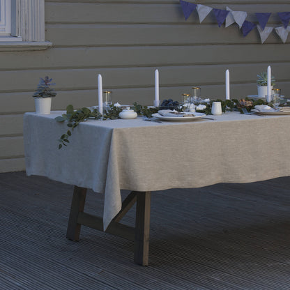 Natural Light Linen Tablecloth