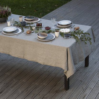 Striped Linen Tablecloth