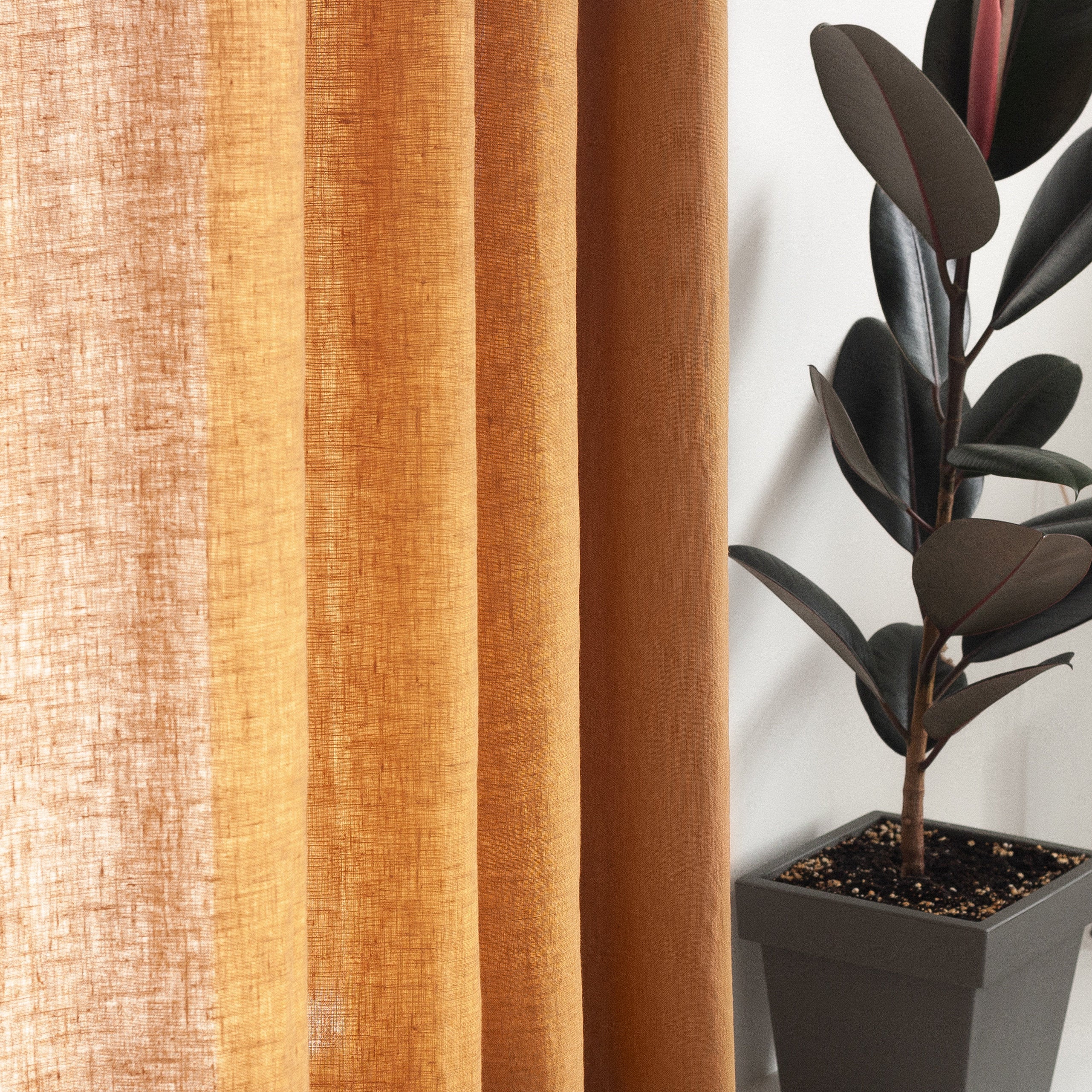 Amber Linen Curtain
