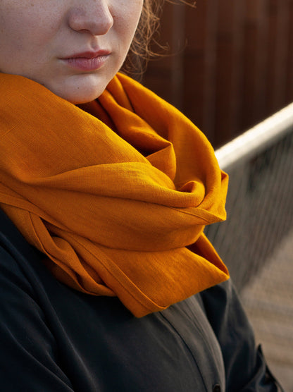 Mustard Linen Scarf