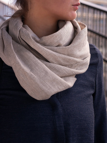 Natural Light Linen Scarf