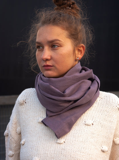 Grape Linen Scarf
