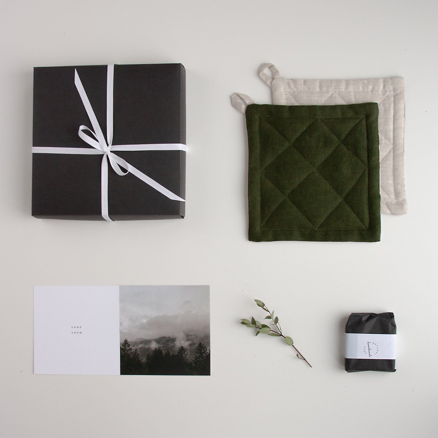 Two Sides Linen Pot Holders