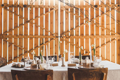 White Large Linen Tablecloth