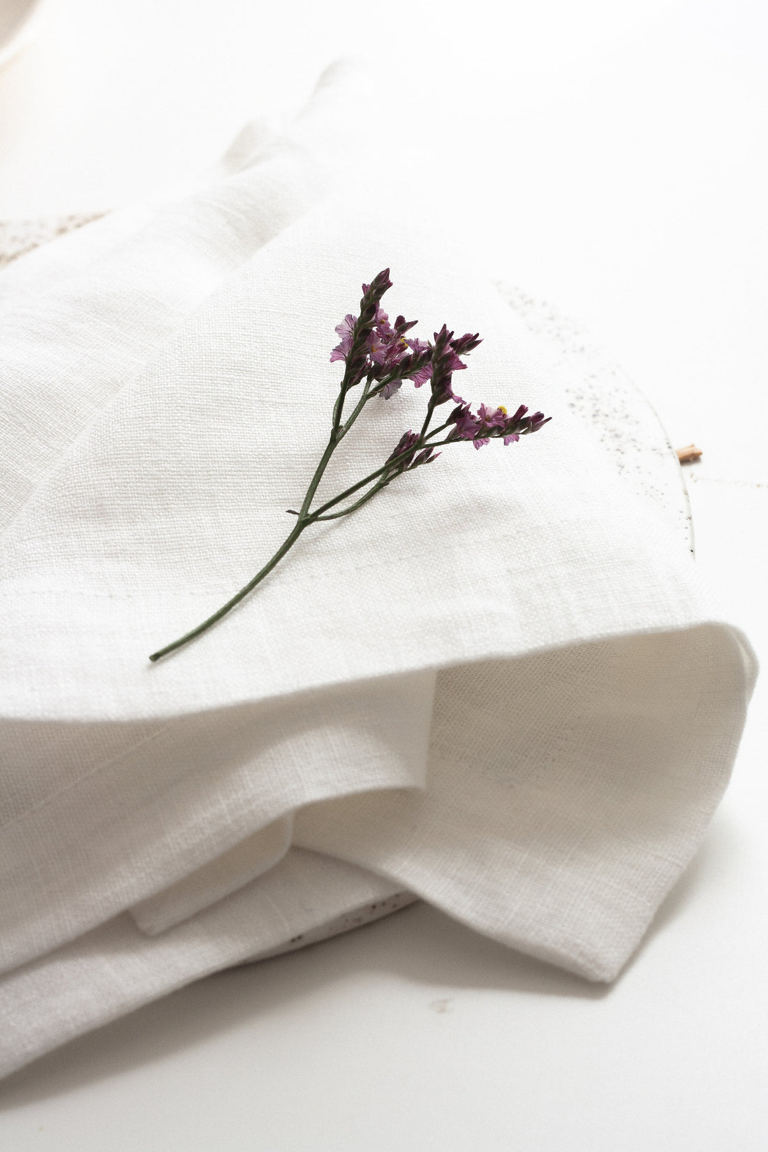 White Linen Napkins Set Of 2 Mitered Corners