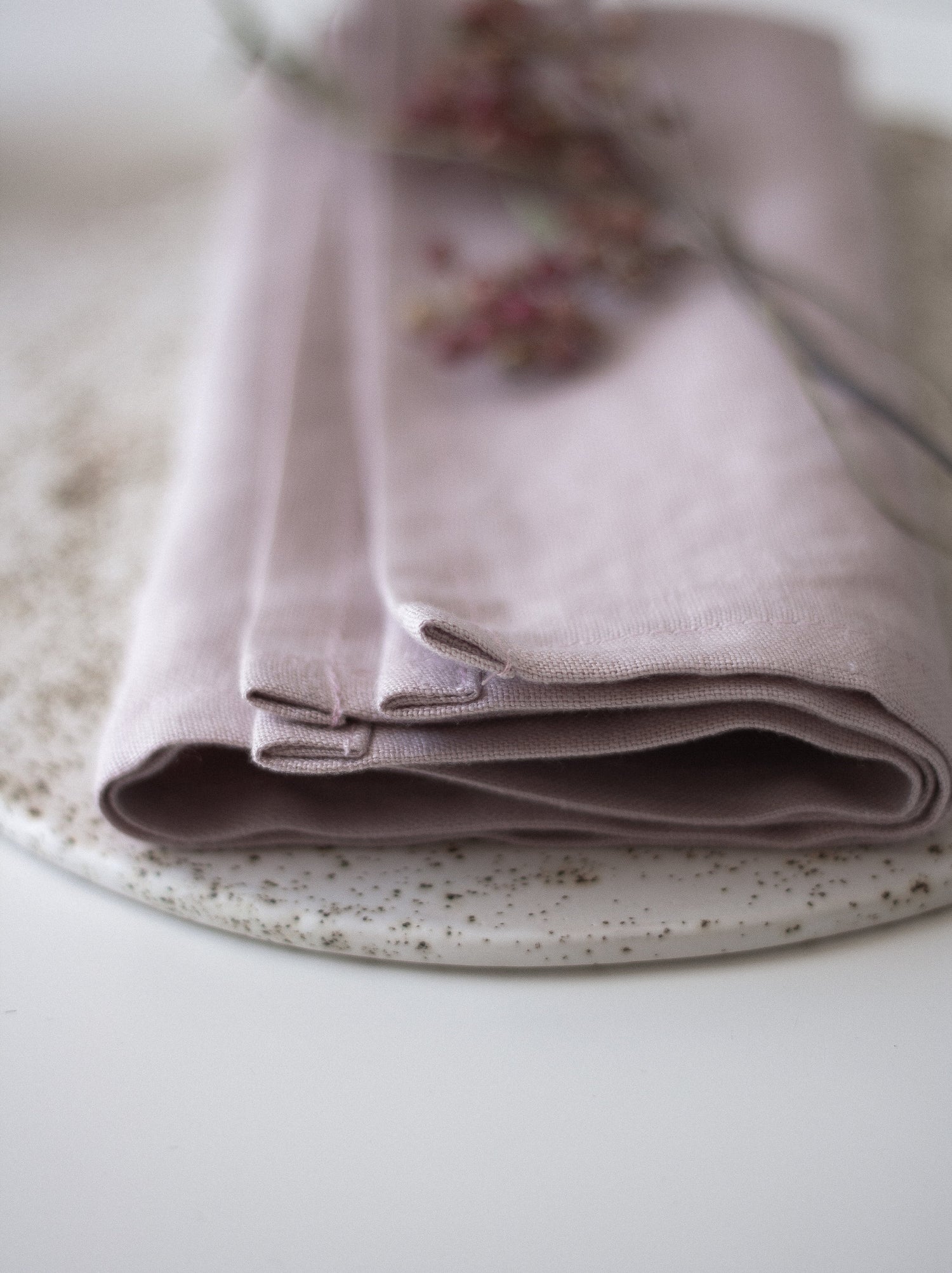 Pastel Pink Linen Napkins Set Of 2