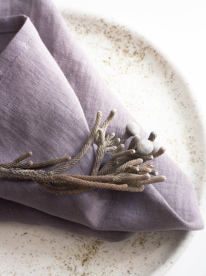 Grape Linen Napkins Set Of 2