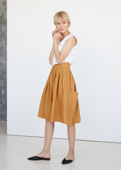 Amber Linen Skirt