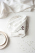 White Linen Napkins Set Of 2 Mitered Corners