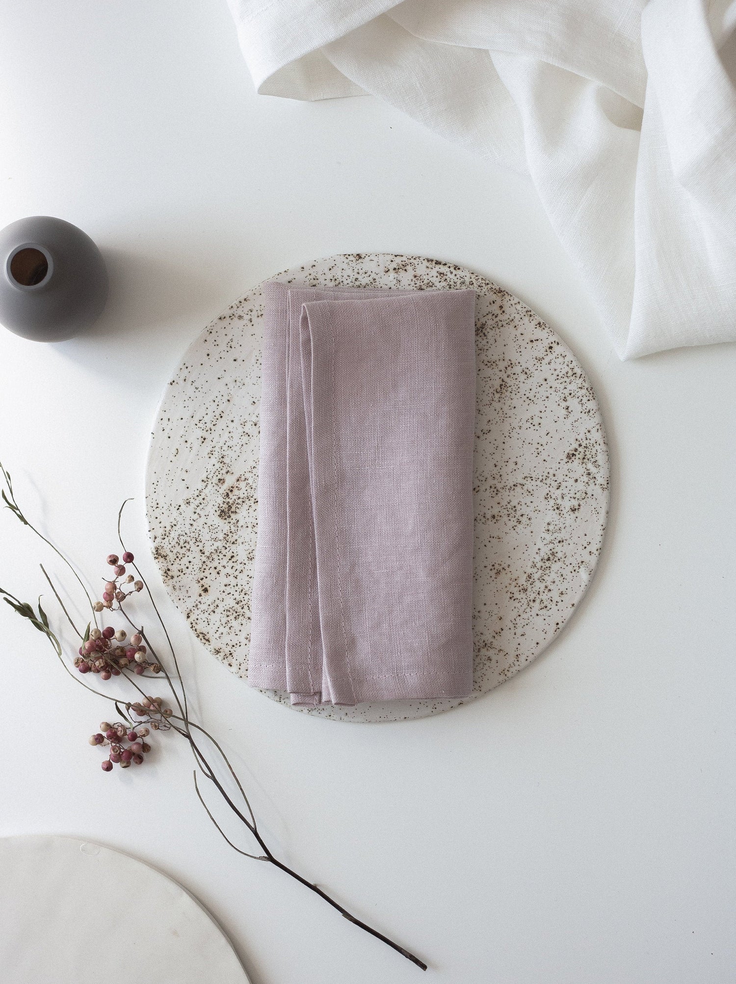 Pastel Pink Linen Napkins Set Of 2