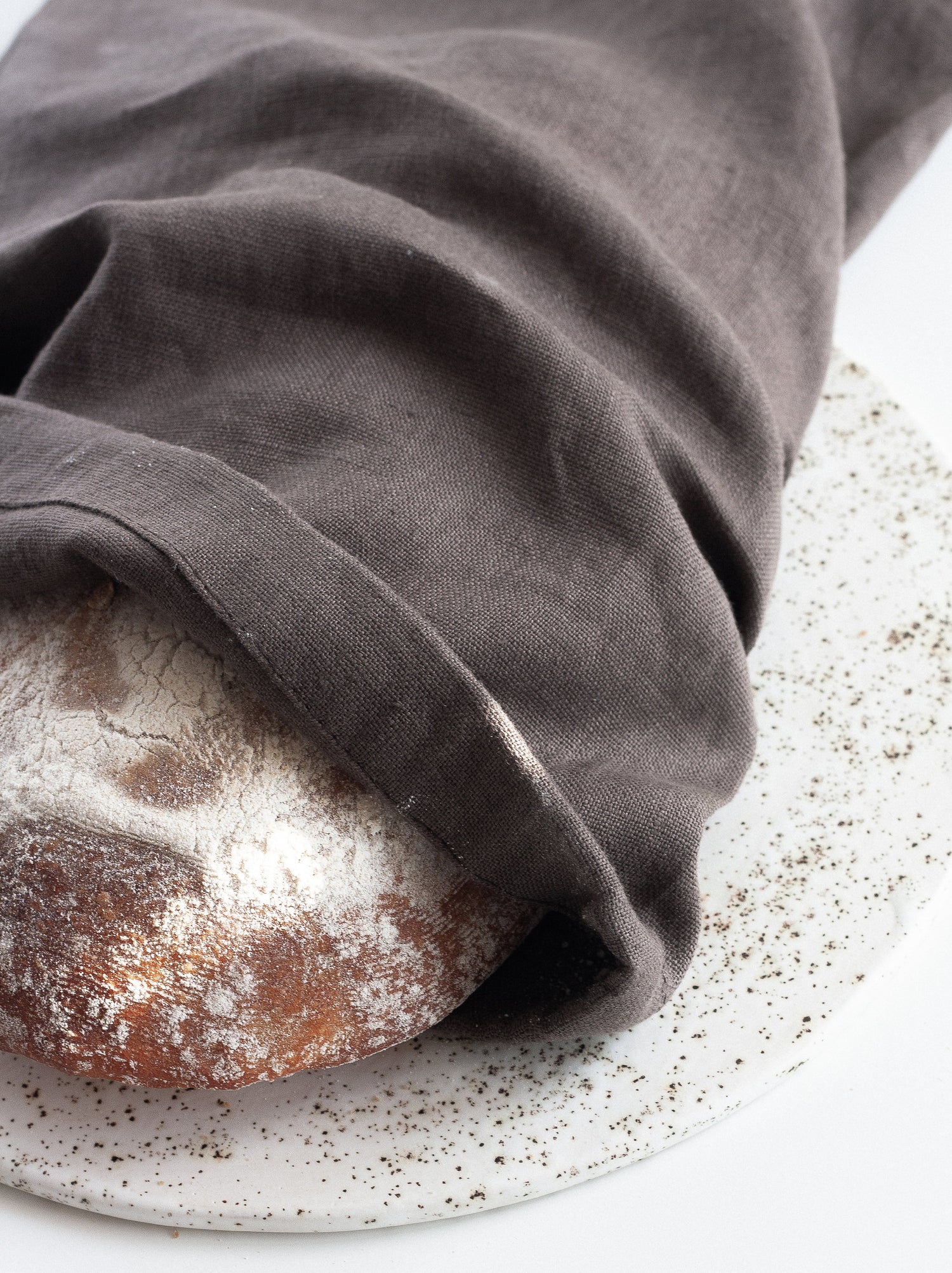 Walnut Brown Linen Bread Bags Set Of 2