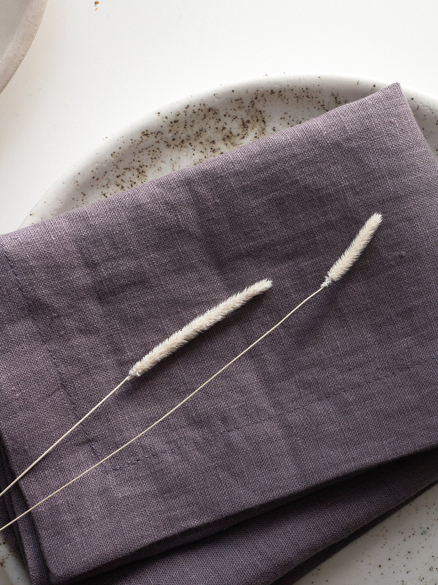 Grape Linen Napkins Set Of 2 Mitered Corners