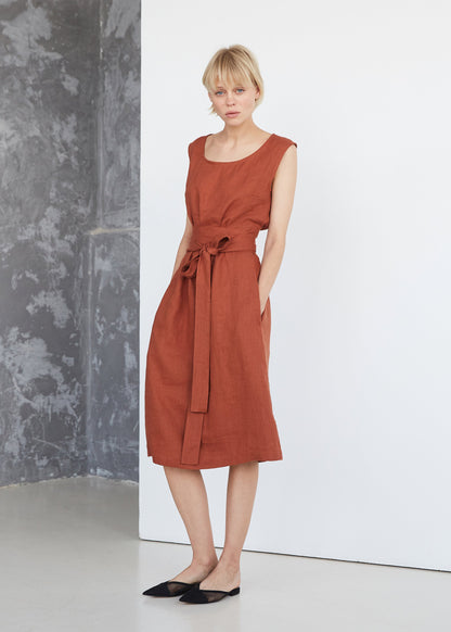 Rusty Linen Dress