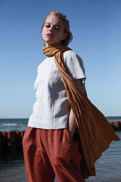 Amber Linen Scarf