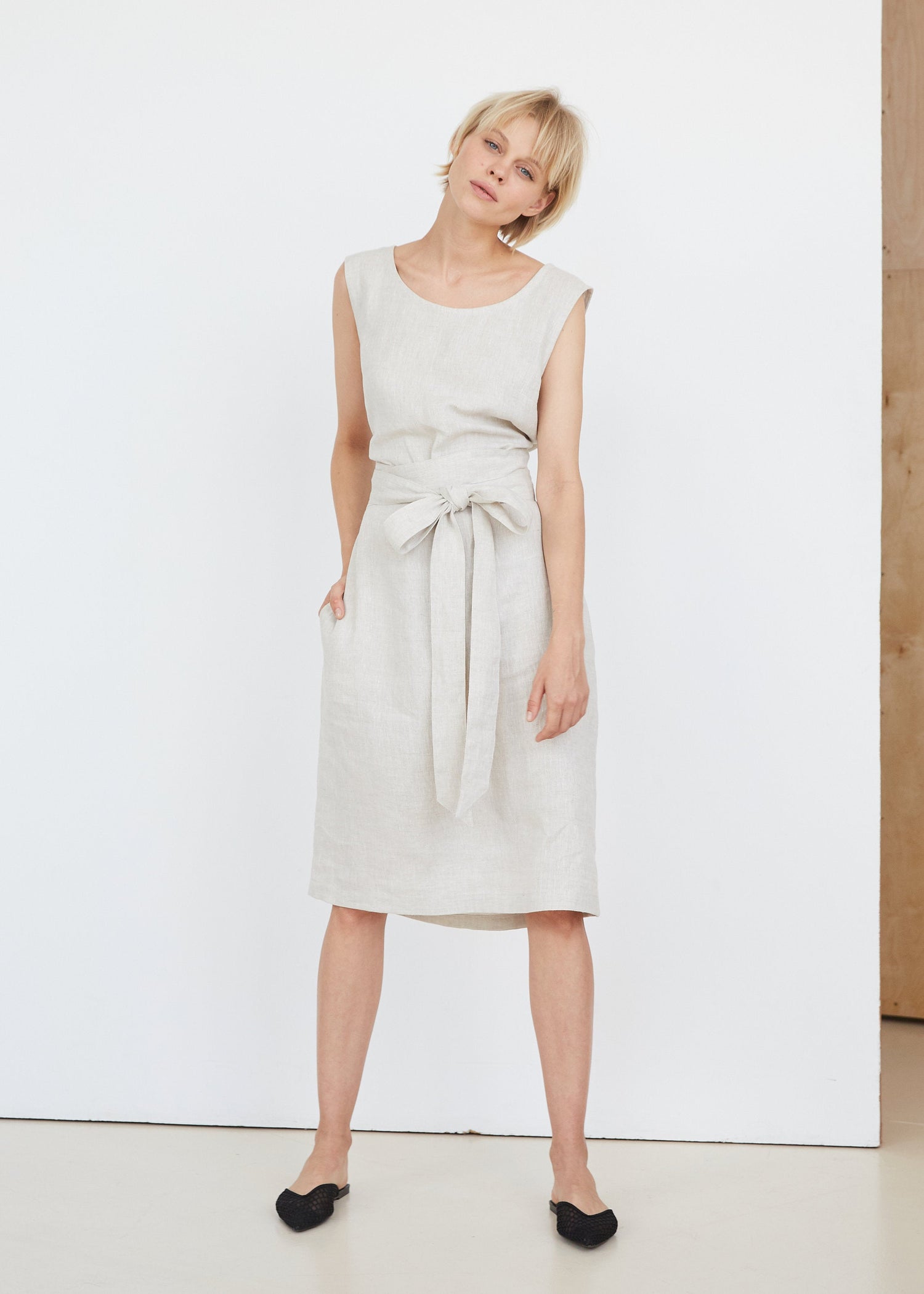 Off White Linen Dress