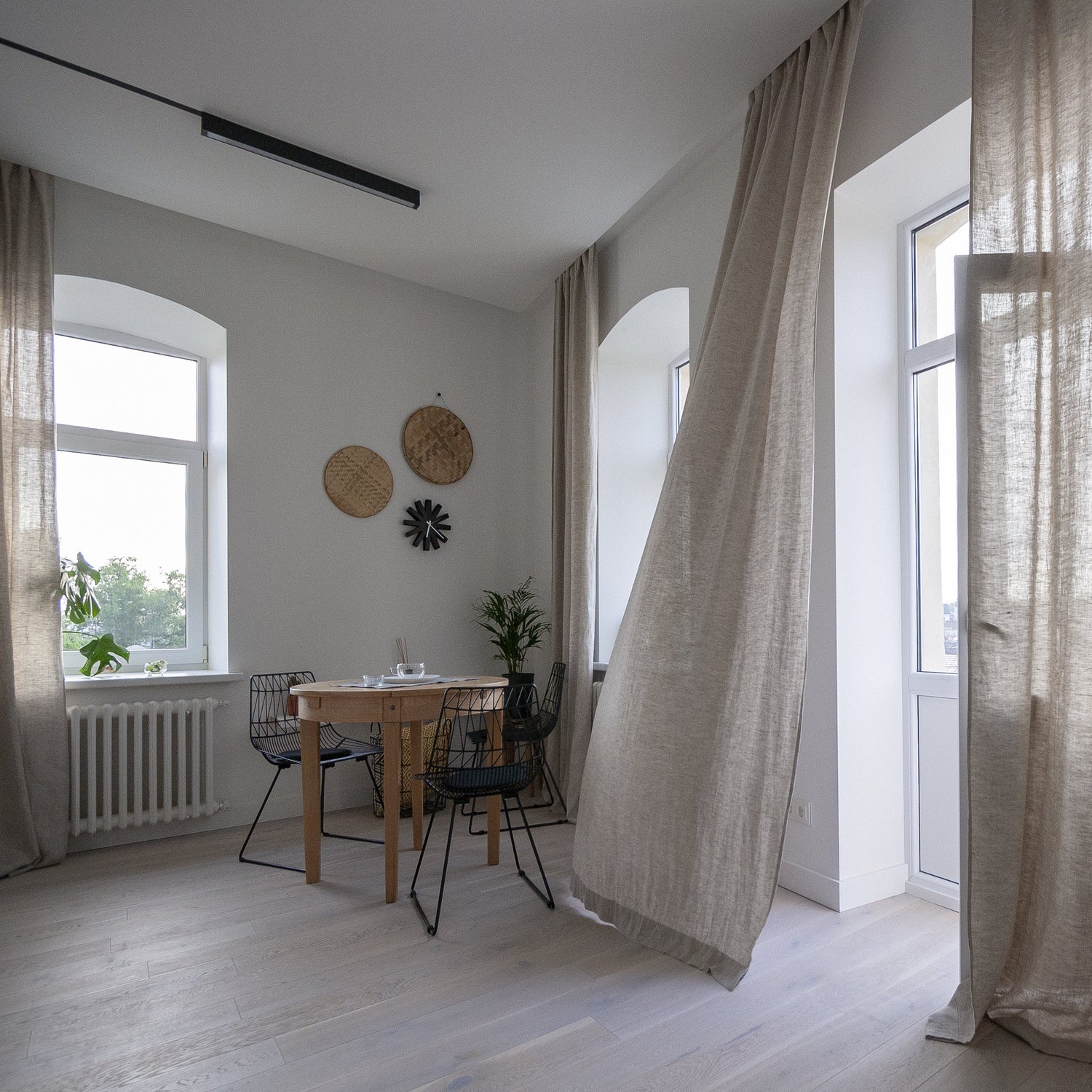 86.6&quot;/220 Cm Width Linen Curtain