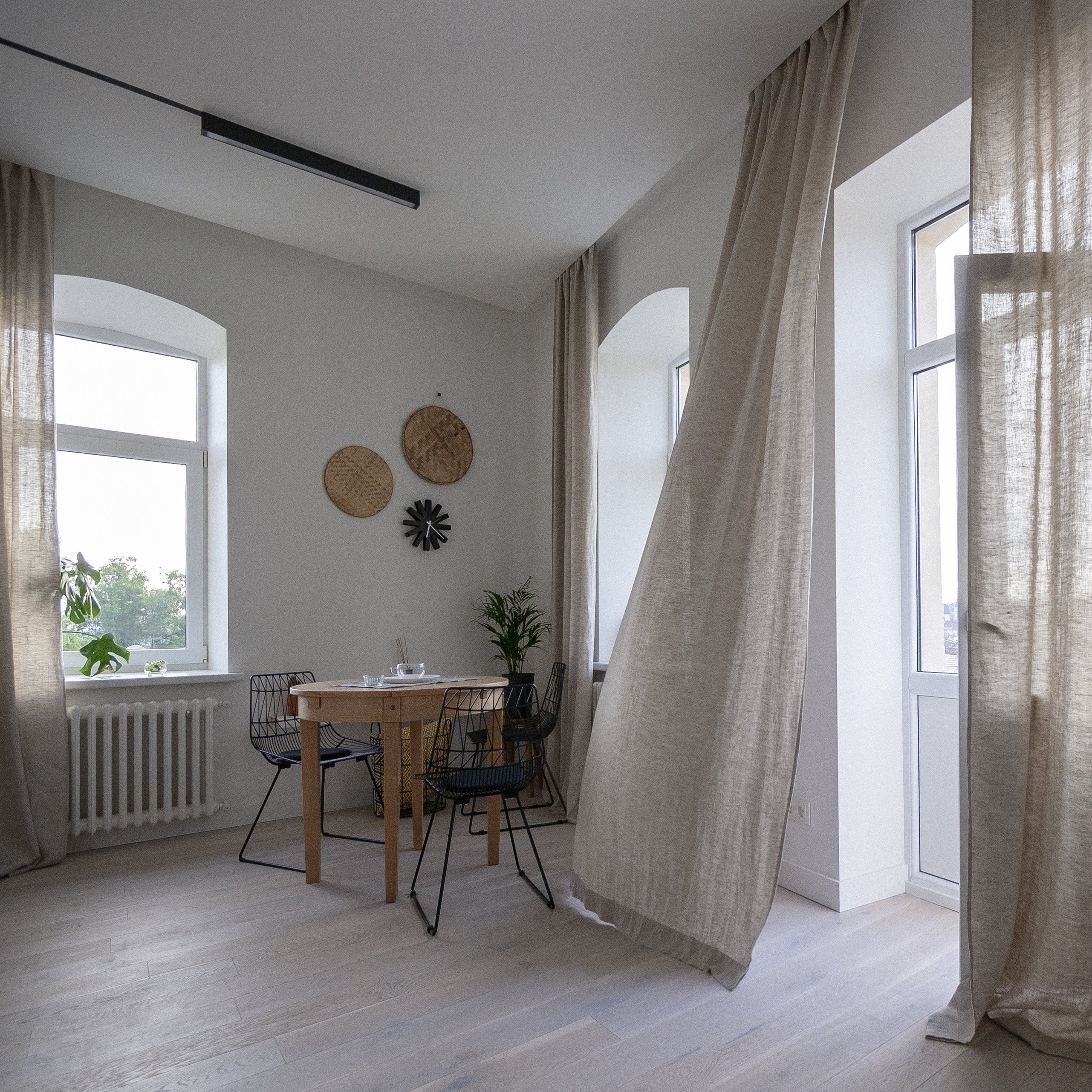 86.6&quot;/220 Cm Width Linen Curtain
