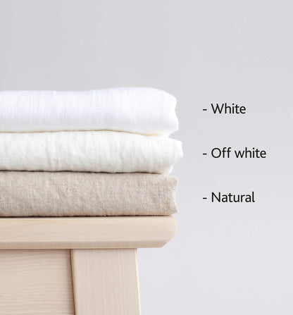 Off White Round Linen Tablecloth