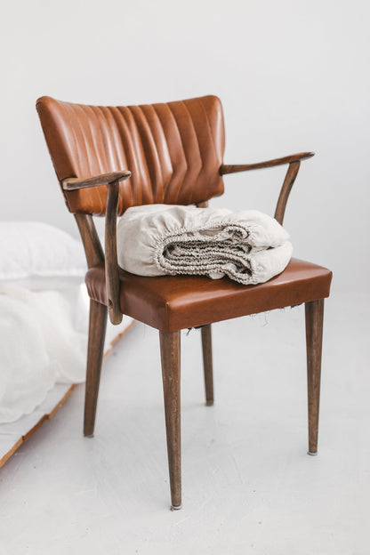 Natural Light Linen Fitted Sheet