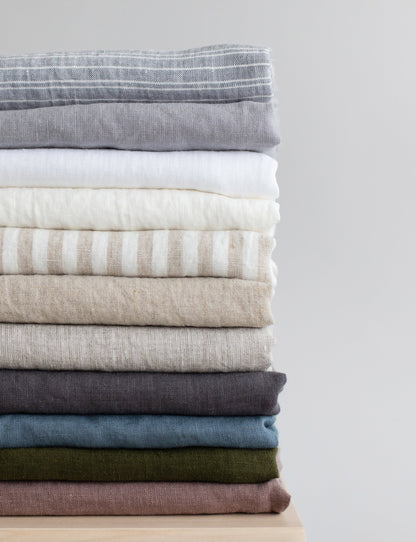 Large Linen Tablecloth Off White