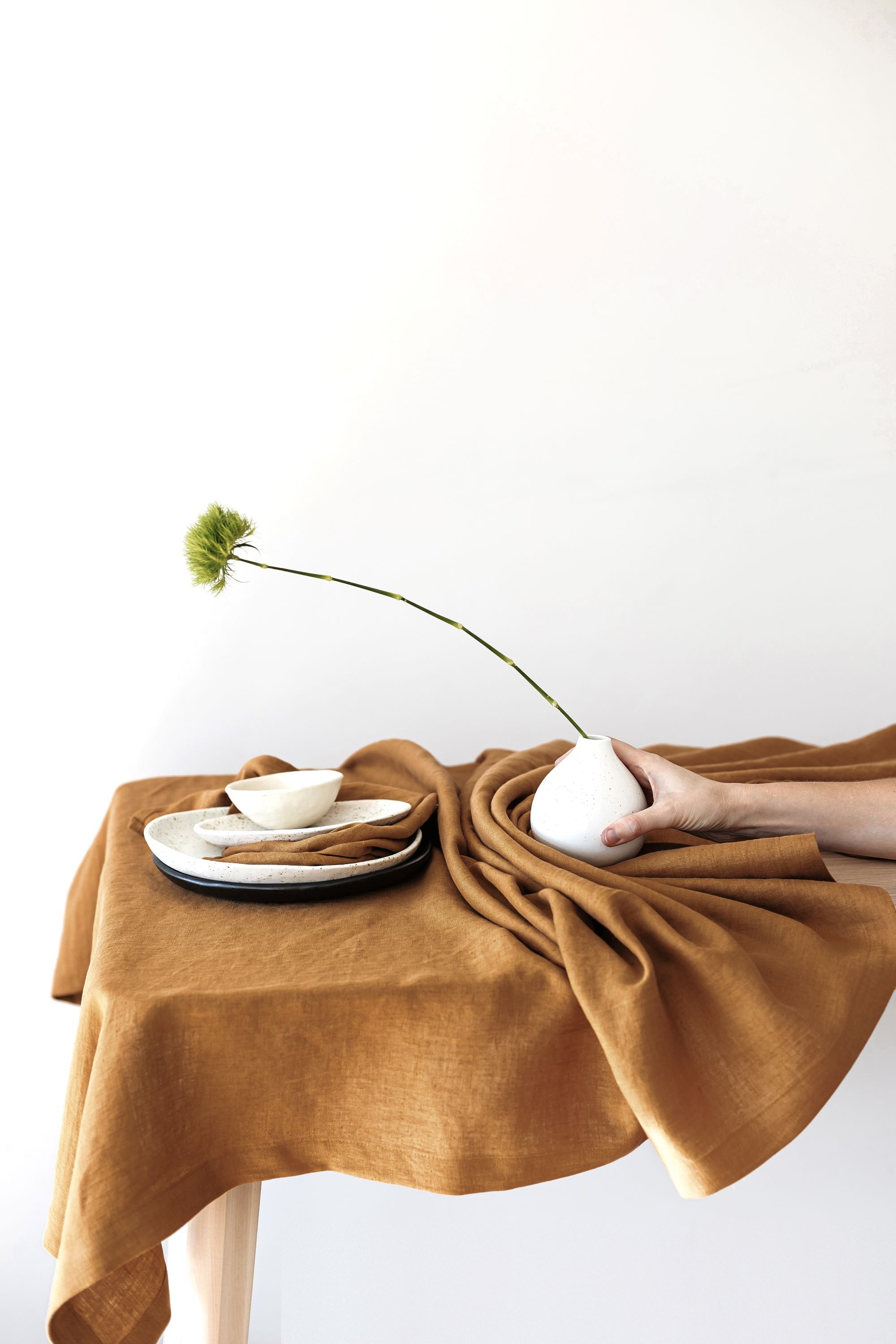 Amber Linen Tablecloth